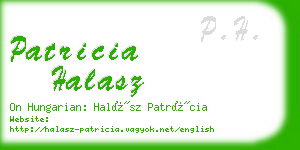 patricia halasz business card